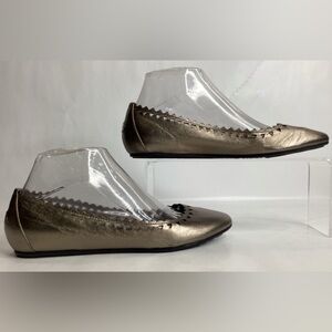 Jimmy Choo Metallic Bronze Flats